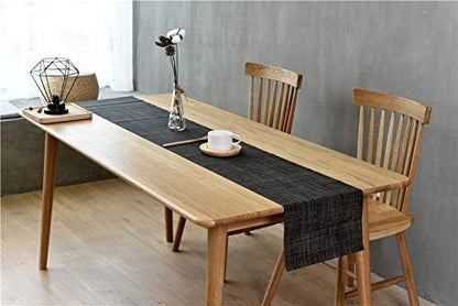 Zupro Placemats for Dining Table Washable Heat-Resistant Non-Slip Table Mats Woven PVC Vinyl Kitchen Placemats for Everyday use or Holidays Dinner BBQs Indoor and Ourdoor Use. (1, ZQ-Hemp Black)