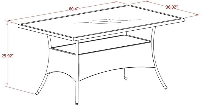 East West Furniture OSBK5-03A 5 Piece Wicker Patio Furniture Set Includes a Rectangle Outdoor Table with Glass Top and 4 Balcony Backyard Armchair with Cushion, 36x60 Inch, Natural Linen