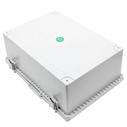 Watertight Electrical Junction Box with Mounting Plate, Clear Hinged Cover Stainless Steel Latch, Plastic Enclosure for Project Wall Bracket, IP67 13.8*9.8*5.9inch（350×250×150mm）