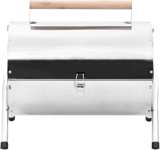 YAFF Portable Tabletop Charcoal BBQ Grill Stainless Steel Double Grids,Outdoor Grills-47852