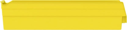 Akro-Mils 30128 Heavy Duty Plastic Shelf Bins, 18"x 4"x 4", Yellow, 12-Pack | Heavy Duty Nesting Storage Bins for Garage, Closet, Refrigerator, Kitchen, Cabinet, Drawer Organization, Pantry Organization