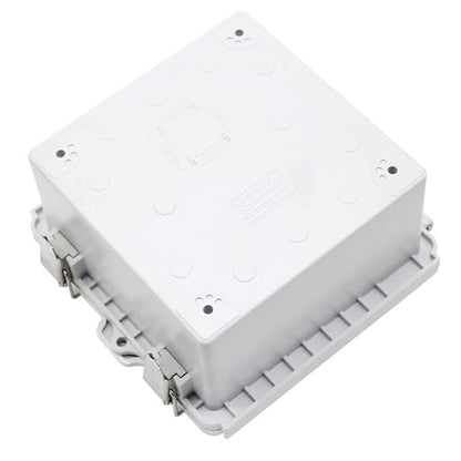 ABS Electric Junction Box, IP67 Weatherproof Electrical Boxes, Hinged Clear Cover Outdoor Waterproof Plastic Enclosure Box with Lock, Small Dustproof Case 5.9×5.9×3.5 inch(150×150×90mm)
