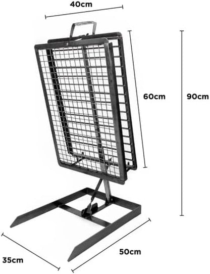 Heavy duty Iron Cross Argentinian asador grill Made in Argentina - Premium Argentine Grill - Parrilla Asado - Fully disassembled (Only Grill)