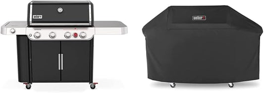 Weber Genesis E-435 Gas Grill, Liquid Propane, Black, with Cover
