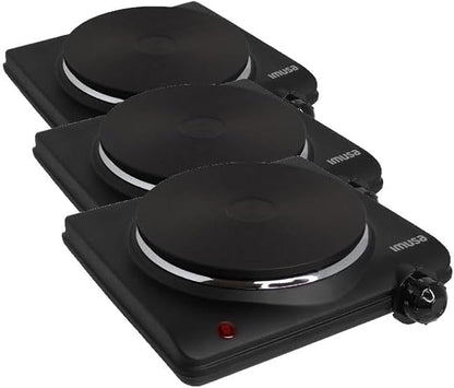 IMUSA Single Electric Hot Plate, Black (Pack of 3)