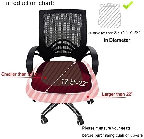 Smiry Office Computer Chair Seat Covers for Desk, Anti-dust Protector | Stretch Jacquard Removable Washable Desk Chair Seat Cushion Protectors, Camel