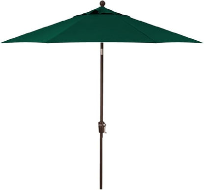 Treasure Garden 7.5ft Patio Umbrella – Outdoor Market Umbrella – Push Button Tilt – Bronze Aluminum Frame (O’bravia, Forest Green)