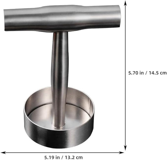 Stainless Steel Burger Press Manual Patty Maker with Non-Stick Mold and Handle Cooking Weight Press for Grill and Griddle 5.70X5.19X3.54 Inch