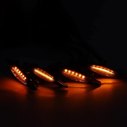 Srliya Grille Lamp, Mesh Front Led Lights Compatible with Pro 2014-2019, with Bright White Light for Enhanced Visibility (black shell yellow light)