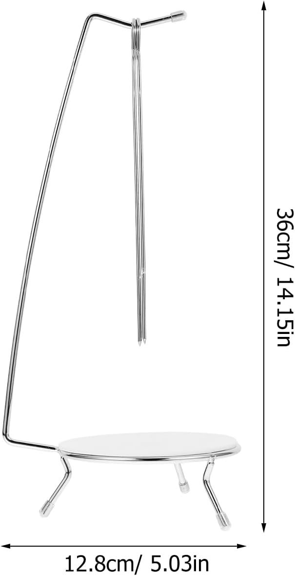 BESTOYARD Stainless Steel Bbq Skewer Stand 2-Pack Vertical Hanging Rack for Kebab Grilling Outdoor Cooking Tools for Backyard and Tailgate Parties