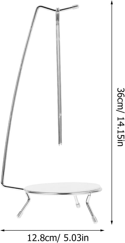 BESTOYARD Stainless Steel Bbq Skewer Stand 2-Pack Vertical Hanging Rack for Kebab Grilling Outdoor Cooking Tools for Backyard and Tailgate Parties