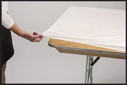 6' Rectangle Plastic Table Covers 30" x 72", Bundle of 5 (Patriotic)