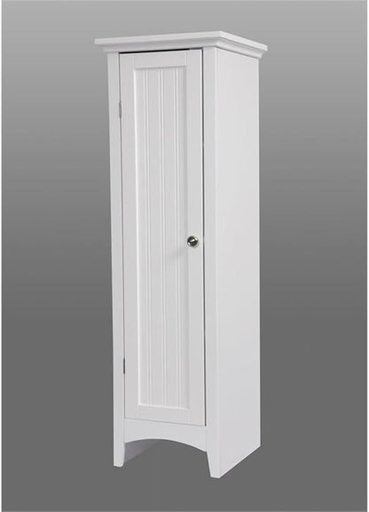 OS Home and Office Furniture 15" 1-Door Wood Kitchen Storage Pantry in White