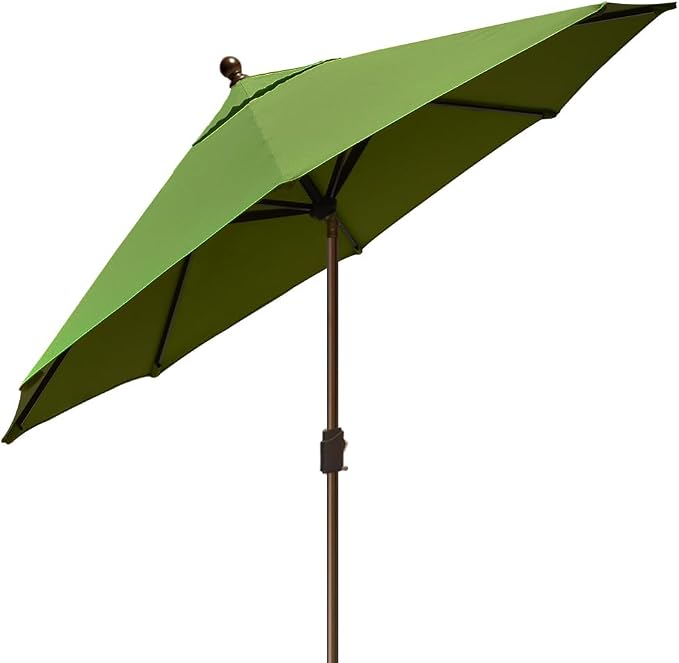 EliteShade USA 10-Year-Non-Fading 10Ft Market Patio Umbrella, UPF 50+ UV Protection Performance Sun Umbrella, Heavy Duty Commercial Grade Outdoor Table Umbrella with Crank & Tilt, Windproof Vented Top for Garden, Pool, Deck and Outdoor Playsets, Ginkgo