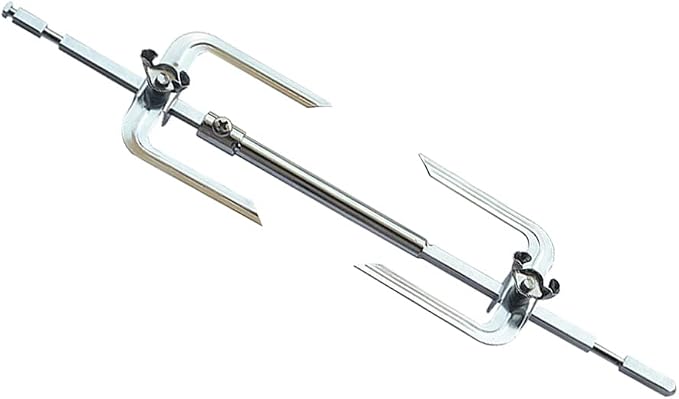 Abaodam Air Fryer Rotisserie Spit Rod 12~15” Adjustable Rotisserie Fork Stainless Steel Replacement Meat Fork or Toaster Oven Air Fryer Accessories