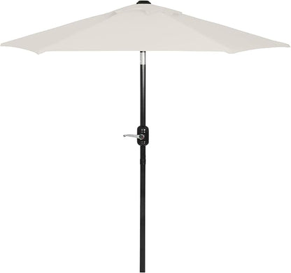 6 Ft Outdoor Patio Umbrella - Outdoor Umbrella for Patio, Pool, Table, Garden, Deck, & Beach - Easy Open/Close Crank and Push Button Tilt Adjustment - Beige Market Umbrellas