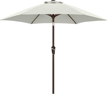 ABCCANOPY 7.5FT Outdoor Patio Umbrella, UV Protection Table Umbrella w/Crank for Easy Set Up, Suitable for Garden, Lawn, Deck & Backyard (Light Beige)