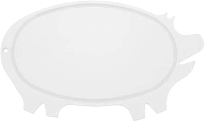 Linden Sweden Pig Shaped Cutting Board – Safe for Meat and Produce, Won’t Dull Knives – Slim, Lightweight Design Easy for Storage – Durable, Dishwasher-Safe, BPA-Free, White