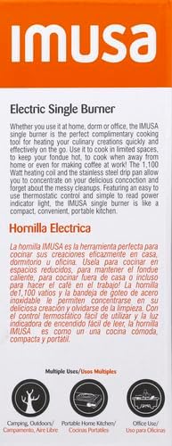 IMUSA USA GAU-80305 Electric Single Burner 1100-Watts, Black (Pack of 3)