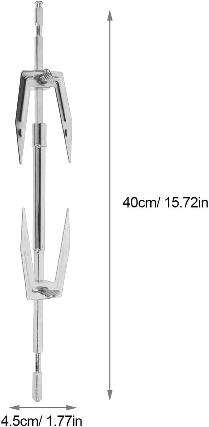 ABOOFAN Stainless Steel Rotisserie Fork for Air Fryer Grill Roasted Chicken Holder with Stable Bracket for Bbq Outdoor Cooking 15.74X1.77X0.98 Inches