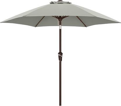 ABCCANOPY 7.5FT Patio Umbrella Outdoor 6 RibsTable Umbrella(Gray) | Fade & UV Resistant Fabric,6 Fiberglass Ribs,Smooth Crank System,Wind Resistance,Great for Patio,Backyard,Garden,Deck