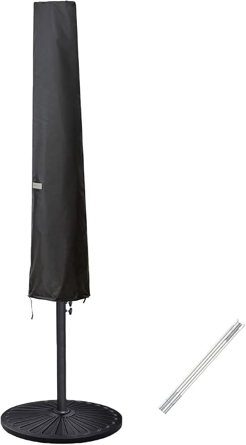 Umbrella Cover for 6ft to 9ft Patio Umbrellas, Waterproof and Durable Market Umbrella Cover with Zipper and Rod