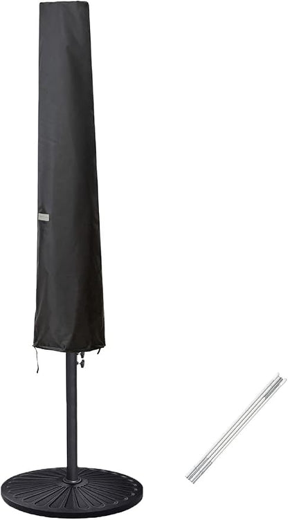 Umbrella Cover for 6ft to 9ft Patio Umbrellas, Waterproof and Durable Market Umbrella Cover with Zipper and Rod