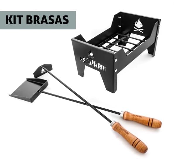 Argentine Iron Grill asado brasero parrilla. Premium Brasero. Removable Brazier. (Brazier + Pit Tools)