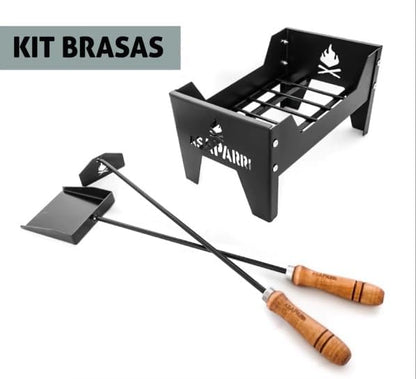 Argentine Iron Grill asado brasero parrilla. Premium Brasero. Removable Brazier. (Brazier + Pit Tools)