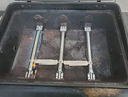 S9116A(3-Pack) S1678A (3-Pack) 15 1/16" Stainless Steel Heat Plate,Crossover Tubes and Burner Replacement for Gas Grill Models Charbroil 463722313, Charbroil 463722314 and Charbroil 463742111
