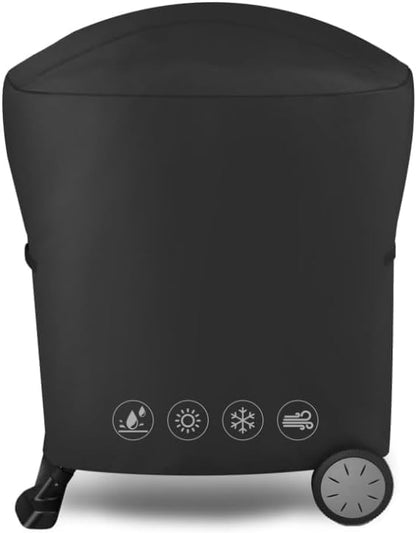 7113 Grill Cover Compatible with Weber Q100 Q120 Q1000 Q1200 Q200 Q220 Q2000 Q2200 Q2400, Heavy Duty 600D UV Resistant Weatherproof BBQ Cover for Weber Q 100/200 Series Portable Tabletop Grills