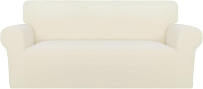 PureFit Stretch Oversized Loveseat Covers Couch Covers for Sofa Ivory