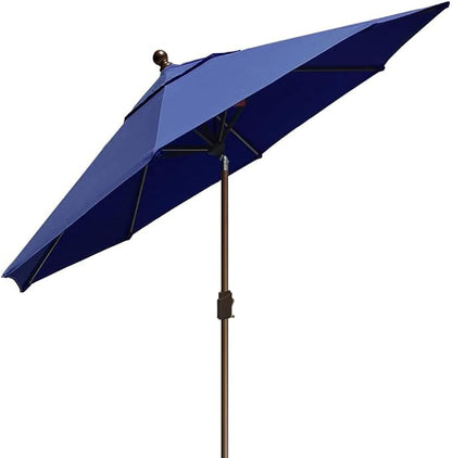 EliteShade USA 10-Year-Non-Fading 10Ft Market Patio Umbrella, UPF 50+ UV Protection Performance Sun Umbrella, Heavy Duty Commercial Grade Outdoor Table Umbrella with Crank & Tilt, Windproof Vented Top for Garden, Pool, Deck and Outdoor Playsets, Navy Blue