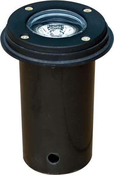 DABMAR LIGHTING LV301-LED5-B-SLV Well Light W/O Grill W/PVC Sleeve 5W LED MR16 12V, Black