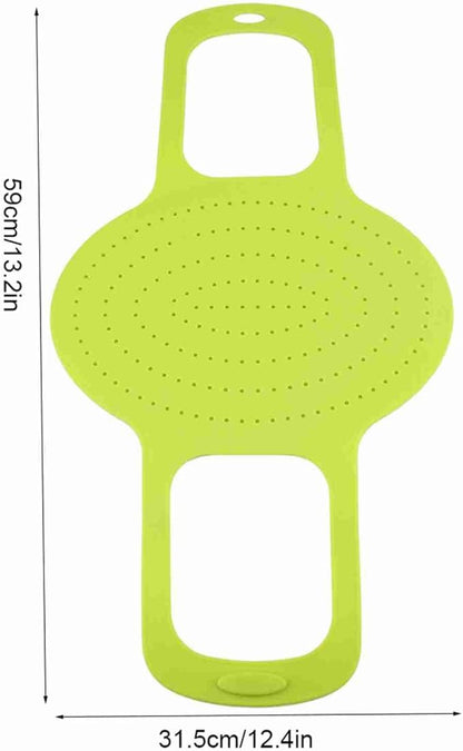 Heat Resistant Turkey Lifter, Silicone Roasting Rack Non Stick, Food Grade Silicone Non Stick Turkey Lifter with Anti Scald Feature Turkey Lifter for Roasts (Green)