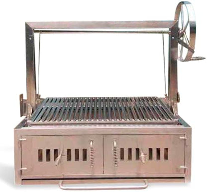 Built In Stainless Steel Outdoor Charcoal BBQ Parrilla Santa Maria / Argentine Grill Spit