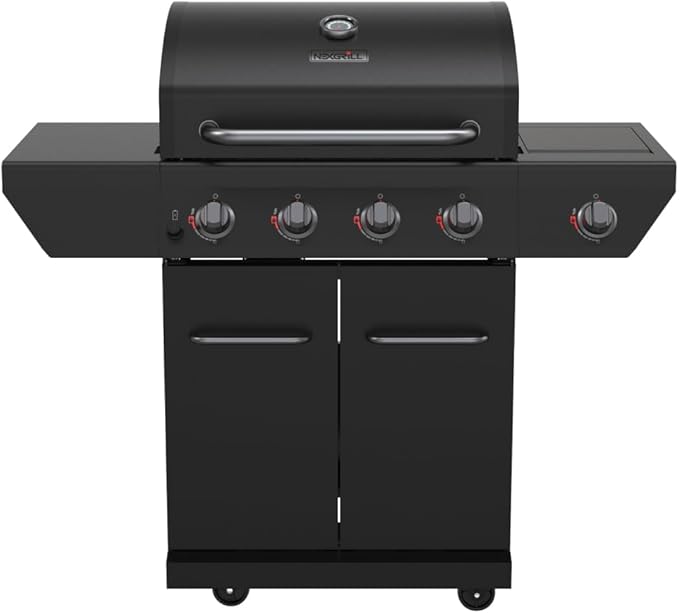 Nexgrill 4-Burner Propane Gas Grill with 2-In-1 Charcoal Tray & Side Burner, Stainless Steel Frame, 626 SQ In Total Cooking Space, 60,000 BTUs, BBQ Grill Perfect for Outdoor Gatherings - 720-1141