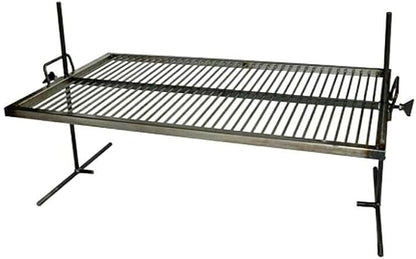 Sor Pampa Grill Argentine-Style Iron Grill - BBQ Parrilla Asado. Floating Iron Grill with Adjustable Height. Charcoal Fuelled. 32 x 20 Inches