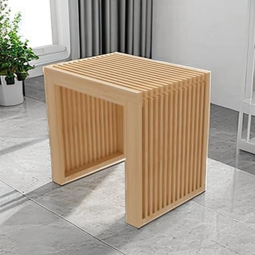 APRTAT Bamboo Dining Bench 17-Inch Indoor Wood Shoe Rack Bench for Entryway | Easy Assemble, Sturdy & Durable,Slatted Design,Versatile Everyday Seating,Living Room Hallway Bedroom Bathroom