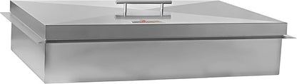 Stone Series Built-In Charcoal Grill for Outdoor Kitchen Islands, 14-Gauge Stainless Steel Shish Kabob Mangal Skewer Grill, Made in USA, Heavy-Duty Outdoor BBQ Grill (30 Inch)