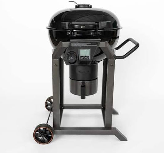 LOCO 22.5 in. SmartTemp Kettle Charcoal Grill in Black with Stand 2023060113