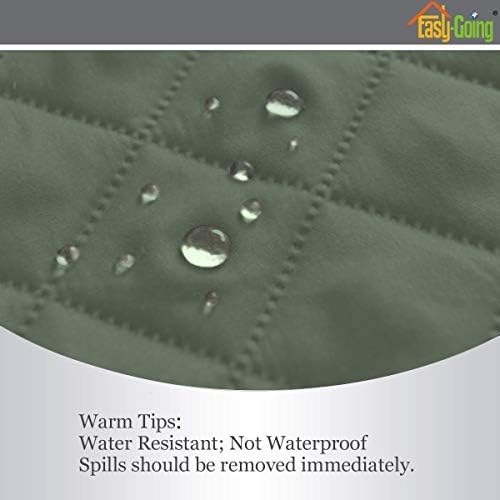 Easy-Going Reversible Couch Cover, 4 Seater Sofa, Greyish Green/Beige | XX-Large Sofa, Washable Slipcover For Dogs, Water Resistant Mat, Living Room, Non-Slip Sofa Cover, Pet Friendly