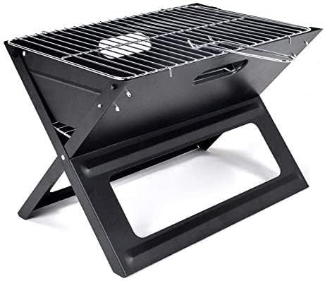 Barbecue Charcoal Grill Portable X Shape BBQ Grill Outdoor Simple Foldable Charcoal Grill for Camping Charcoal BBQ Grill