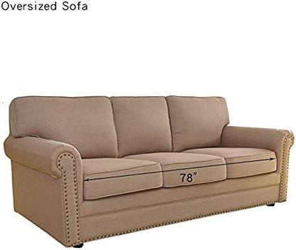 PureFit Reversible Quilted Couch Covers for Dogs Oversized Sofa Cover 78” | Wine/Beige, Water Resistant Couch Protector, Washable Pet Couch Cover with Non Slip and Elastic Straps For Kids