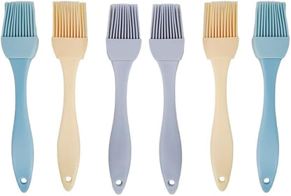6 Pcs Silicone Basting Brush - Pastry Brushes for Cooking, Baking, BBQ Grilling, Sauce Brushing