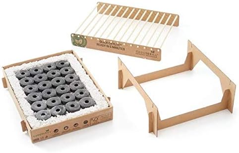 CasusGrill Single Use Biodegradable Mini Grill: Portable & Disposable Grill, Great for Outdoor Charcoal BBQ & Camping, All Natural Materials, Easy Set Up - No Lighter Fluid Needed