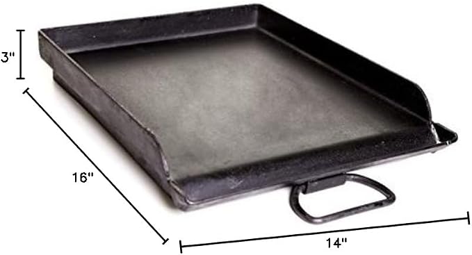 Camp Chef Single Burner Griddle | 16 Inch, Covers One Burner, Pre-Seasoned Flat Top, Even Heat System