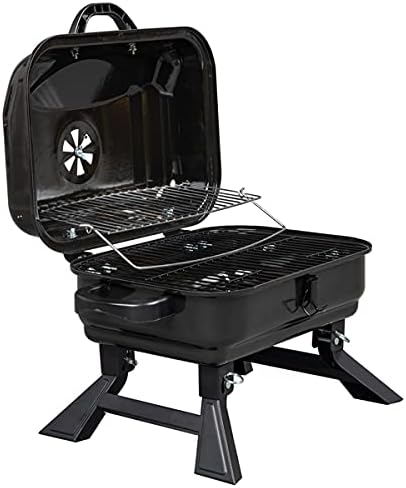 60.5 X 39.0 X 41.0cm Barbecue Grill, Charcoal Grill Portable Folding BBQ Grill Barbecue Outdoor BBQ for Picnic Garden Terrace Camping Travel