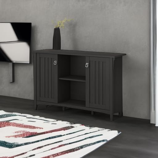 Bush Home Salinas Accent Storage Cabinet with Doors in Vintage Black
