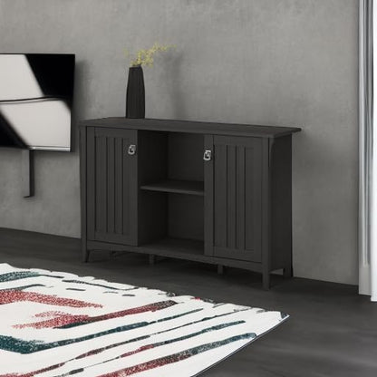 Bush Home Salinas Accent Storage Cabinet with Doors in Vintage Black